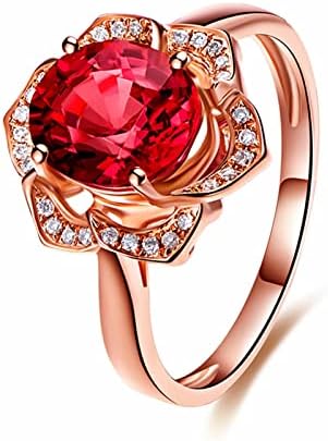 אדום מתנת אופנה גבירותיי טבעת יום טבעת האהבה טבעת עלה זירקון הצעת טבעות התאמת טבעות לזוגות