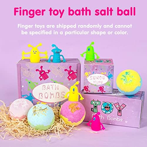 קאסטו אמבטיה פצצות לילדים צעצועי הפתעה בתוך,מיובש פרח מלח אמבט כדורי,בטוח לעור רגיש,עדין ידידותי אורגני בועת אמבטיה
