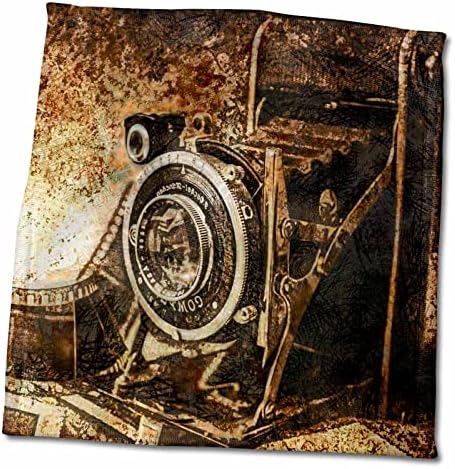 3drose מצלמת צילום ישנה עתיקה עם אפקט ציור מופשט - מגבות