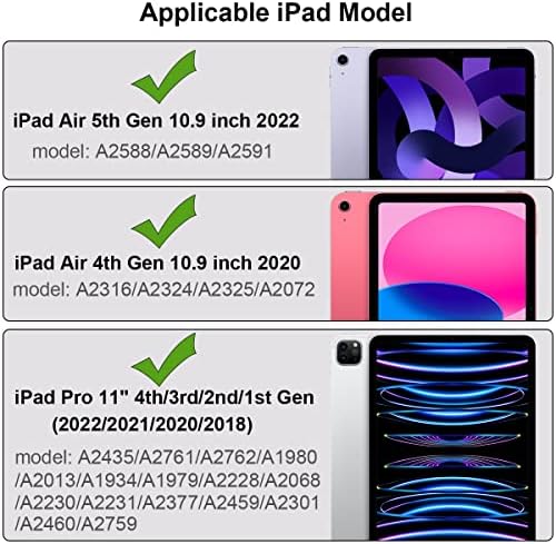 LCMOCICO עבור iPad Pro 11 אינץ 'מארז 2022/2021/2020/2018, למארז Air iPad 5/4 דור 10.9 אינץ' 2020 קשיח קשיח גב TPU מסגרת